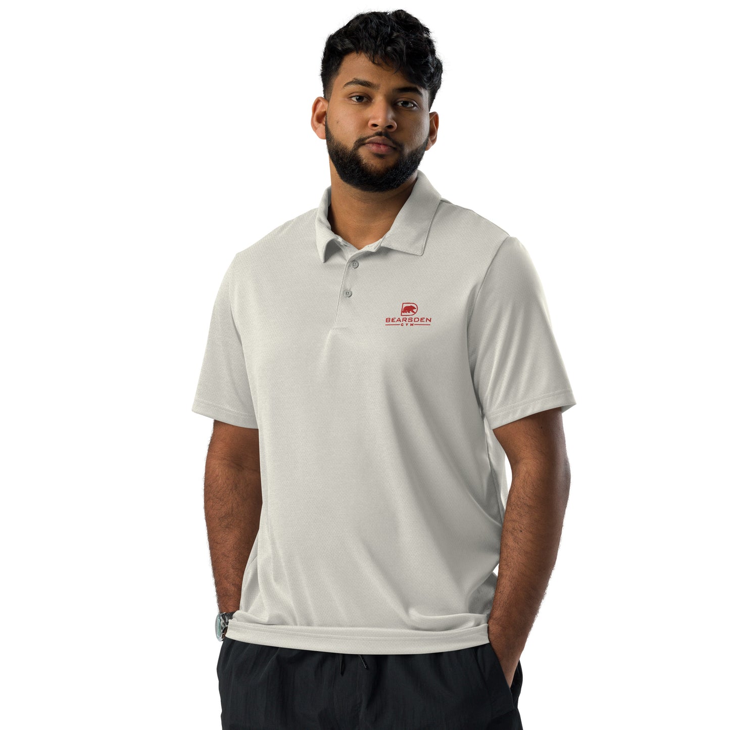 Bears Den Gym adidas space-dyed polo