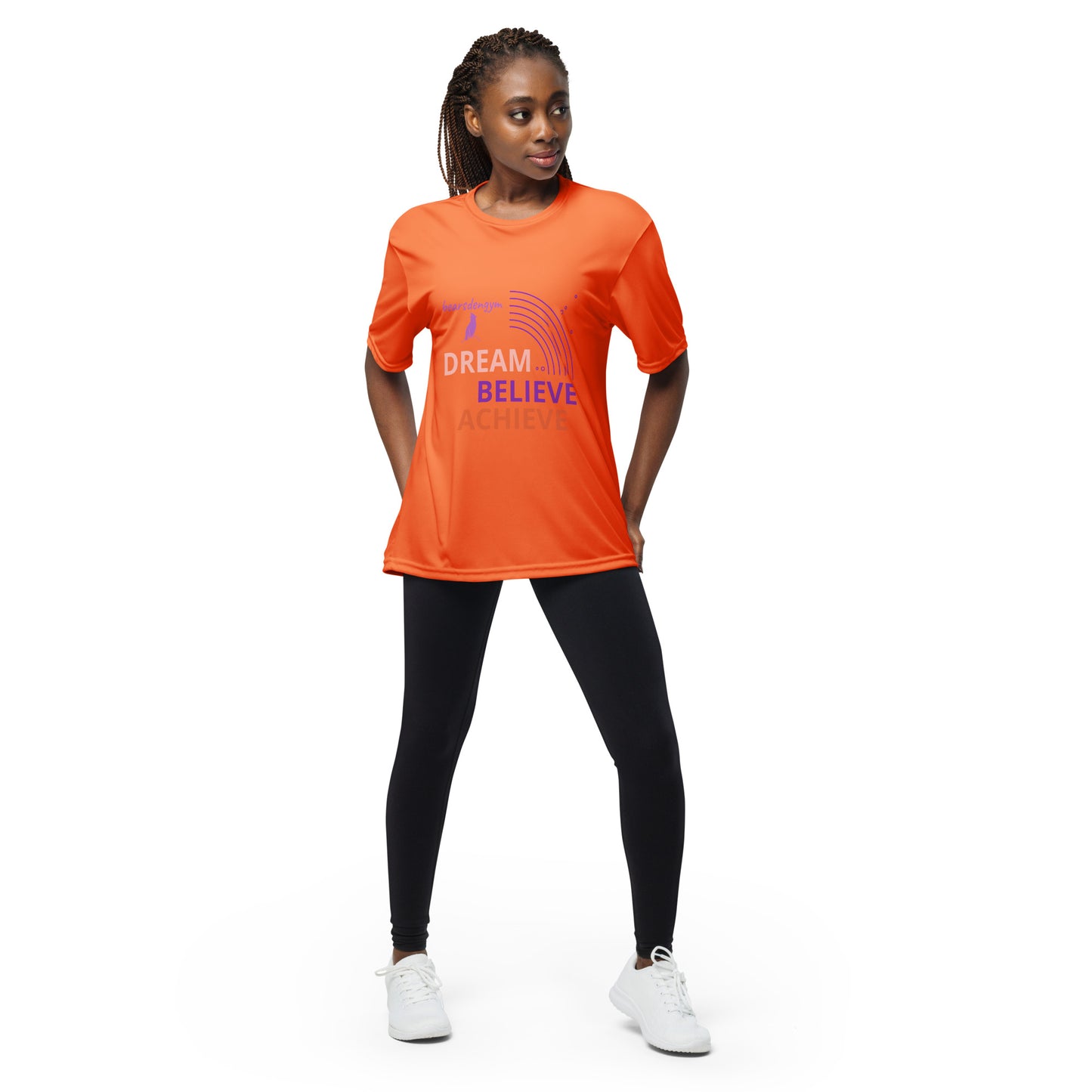 Dream Believe Achieve Performance crew neck t-shirt