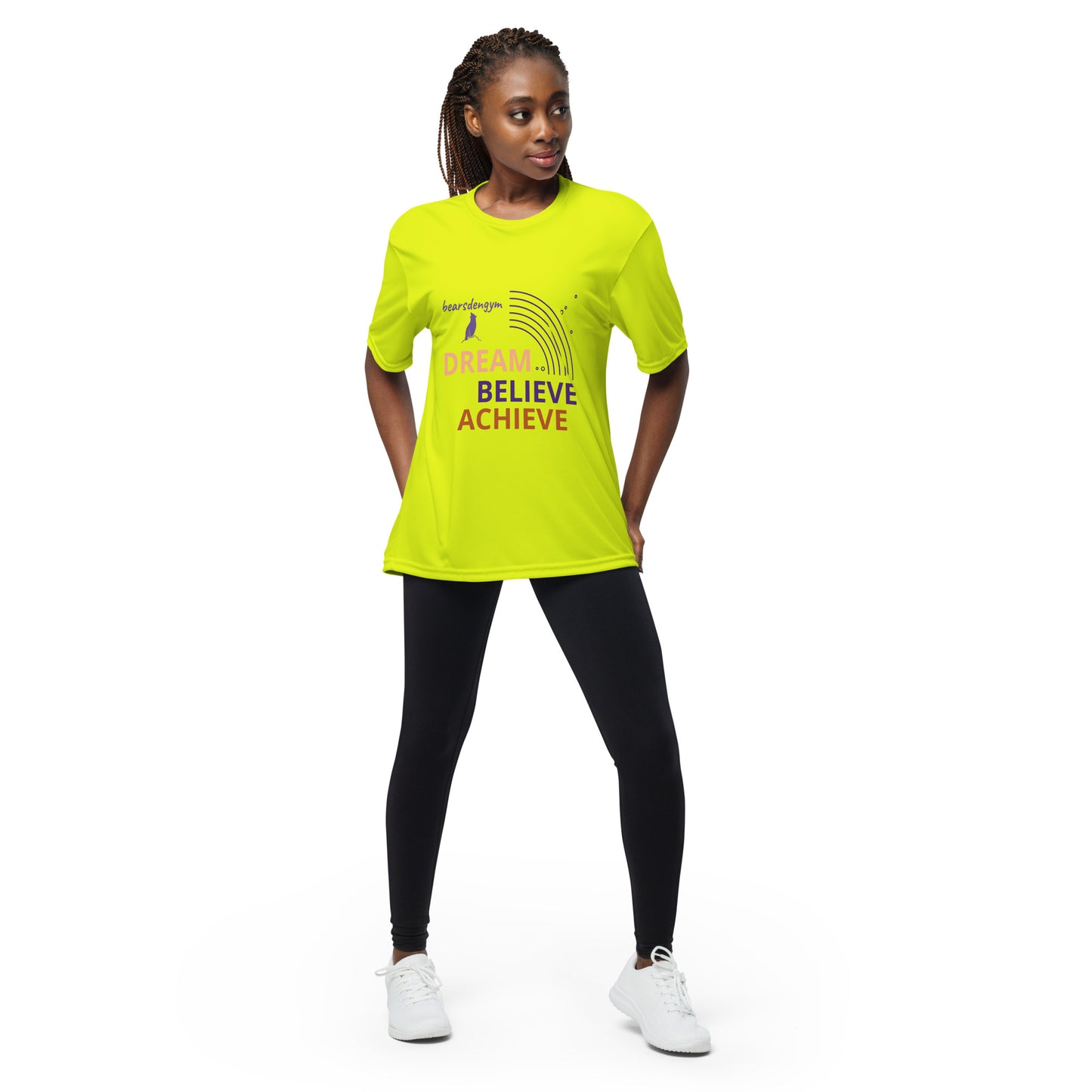 Dream Believe Achieve Performance crew neck t-shirt