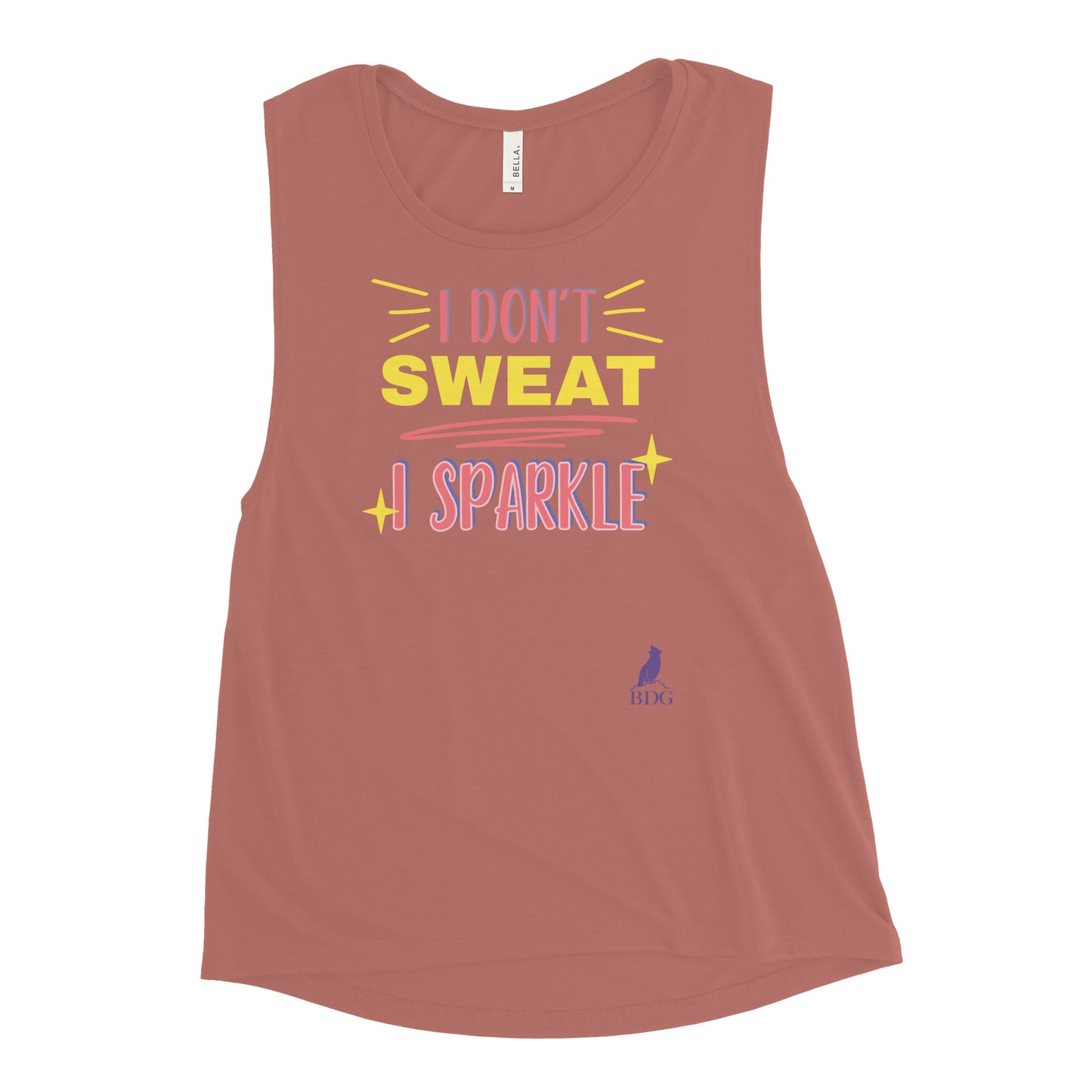 I Don't Sweat I Sparkle Ladies’ Muscle Tank